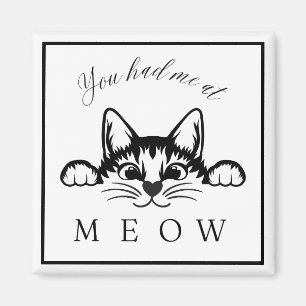Íman Teve-me no Meow Square Magnet
