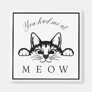 Íman Teve-me no Meow Square Magnet