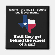 Texanos - pessoas mais amigáveis...até atrás do vo