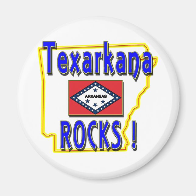 Íman Texarkana Rocks! (azul) (Frente)