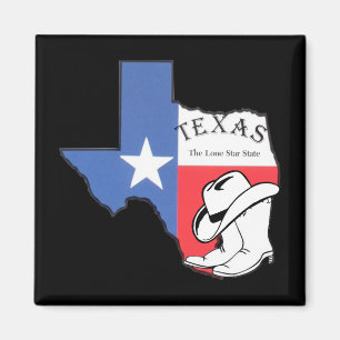 Íman Texas: Bandeira e Silhouette do Texas
