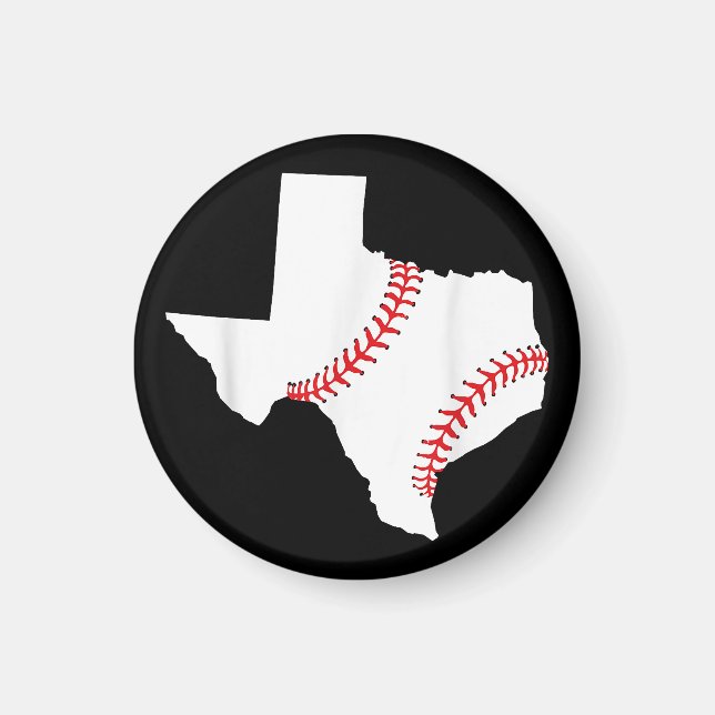 Íman Texas de beisebol Estado engraçado Texas de beiseb (Frente)