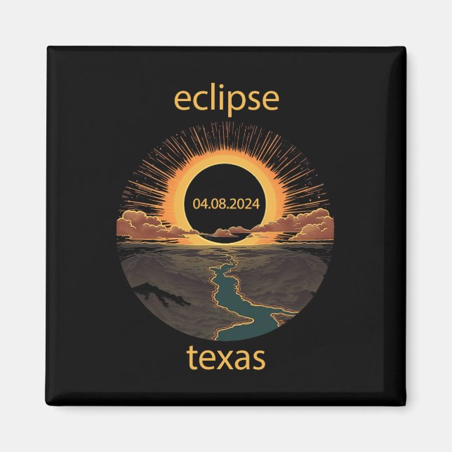 Íman Texas Eclipse April 8 2024 04.08.2024 Texas Solar (Frente)