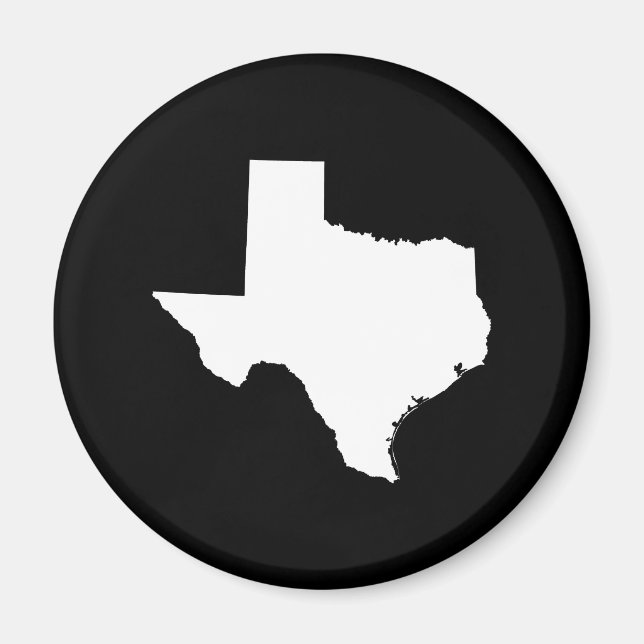 Íman Texas em branco e preto (Frente)