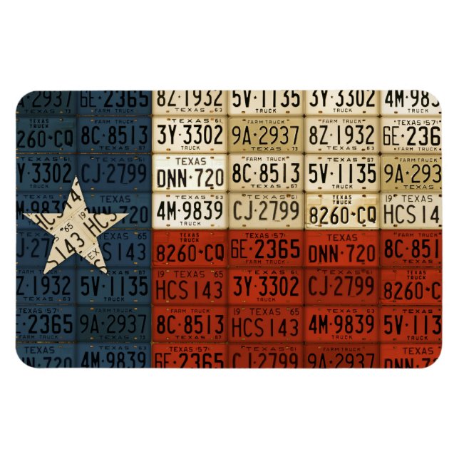 Íman Texas Flag Licate Plate Art Lone Star State (Horizontal)