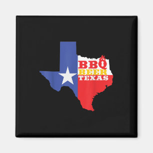 Íman Texas Flag Map Summer Barbecue Engraçado Beer Beer