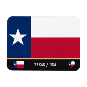 Íman Texas Flag & Texas State /viagem America
