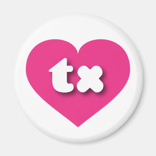 Íman Texas Hot Pink Heart - Amor