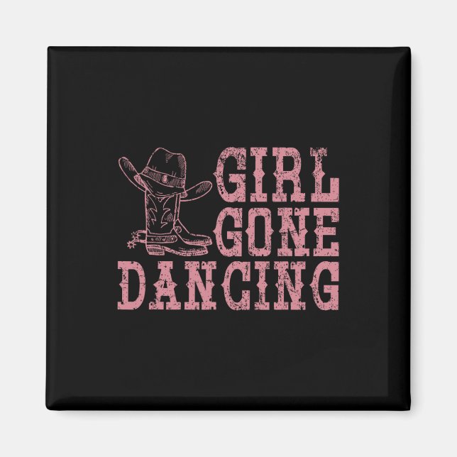 Íman Texas Line Dancing Rodeo Cowboy Dance Line (Frente)