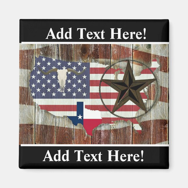 Íman Texas Lone Star Texas Long Horn (Frente)
