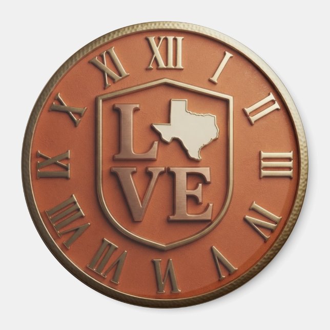 Íman Texas Love Shield Orange Gold (Frente)