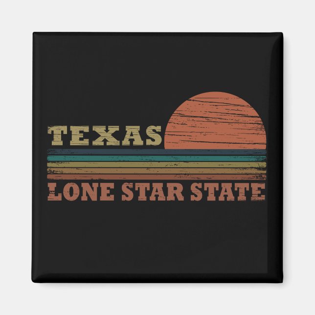 Íman texas o estilo solar clássico de estrela solitária (Frente)