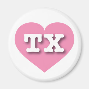 Íman Texas Pink Heart - Big Love