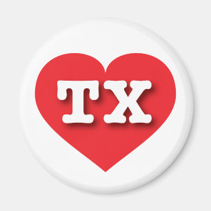 Íman Texas Red Heart - Big Love