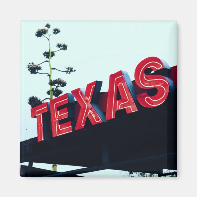 Íman Texas Red Neon Lights EUA América (Frente)
