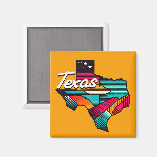Íman Texas Retro Sunset Lone Star State Souvenir