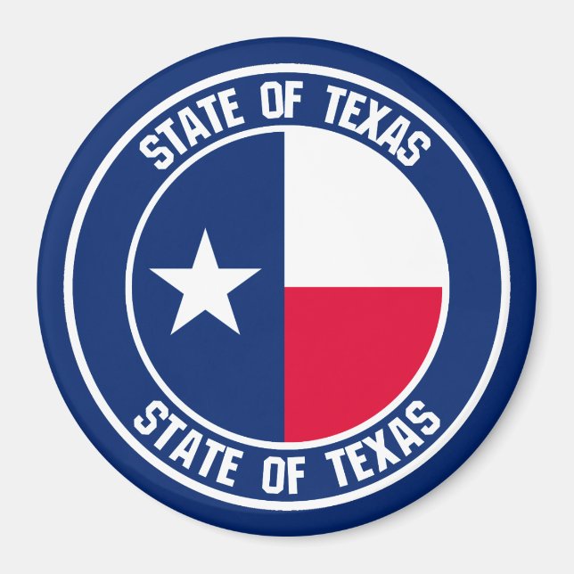 Íman Texas Round Emblem (Frente)