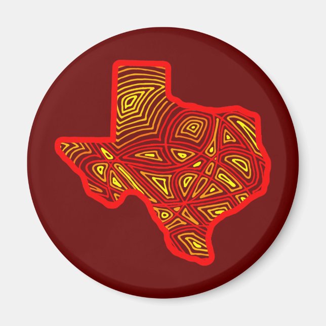 Íman Texas Scribbleprint (Frente)