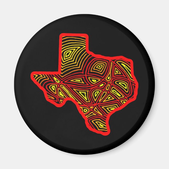 Íman Texas State Scribbleprint (Frente)