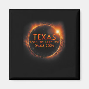 Íman Texas Total Solar Eclipse 8 de abril de 2024 Texas