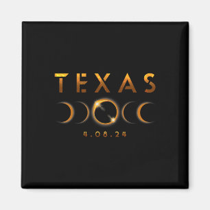 Íman Texas Total Solar Eclipse 8 de abril de 2024 Texas