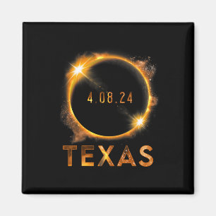 Íman Texas Total Solar Eclipse 8 de abril de 2024 Texas