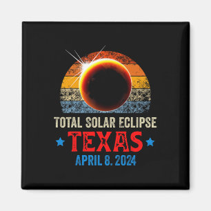Íman Texas Total Solar Eclipse 8 de abril de 2024 Texas