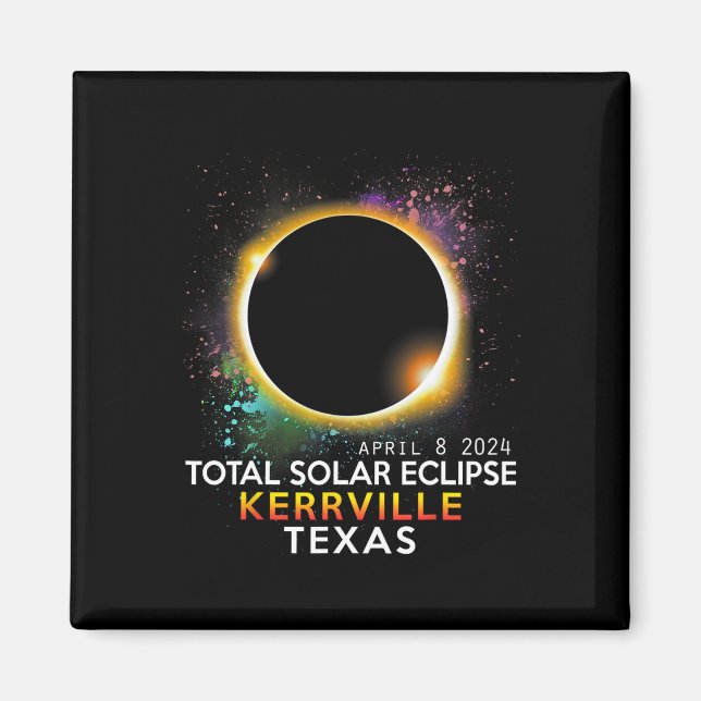 Íman Texas Totality Total Solar Eclipse 8 de abril de 2 (Frente)