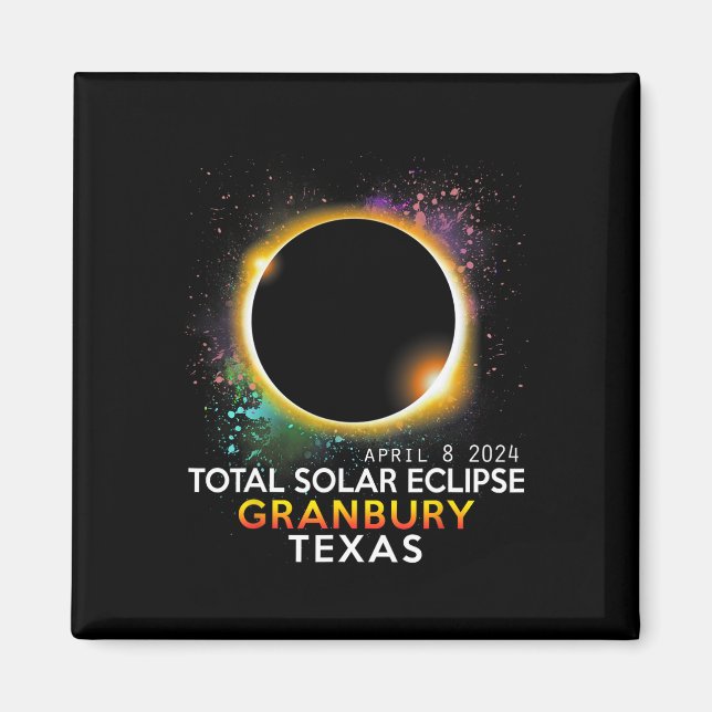 Íman Texas Totality Total Solar Eclipse 8 de abril de 2 (Frente)