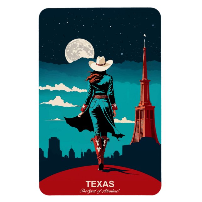 Íman Texas Viagem: O Espírito da Aventura Flexível (Vertical)