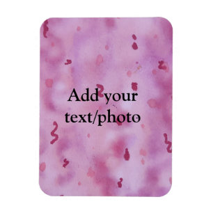 Íman texto abstrato pintado à mão em aquarela rosa adic