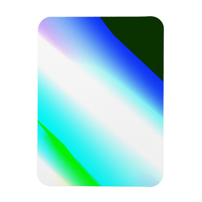 Íman Texto azul verde do arco-íris abstrato (Vertical)
