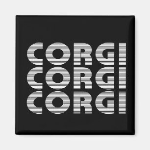 Íman Texto Branco Moderno do Corgi