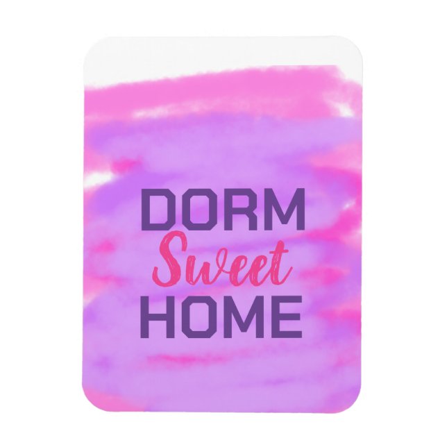 Íman Texto cor-de-água roxa dorminhoco rosa (Vertical)