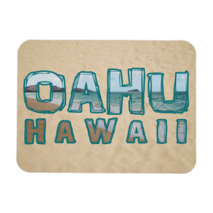 Íman Texto da foto da praia de Oahu Havaí
