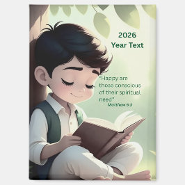 Íman Texto de 2026 Menino Lendo