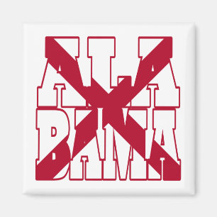 Íman Texto de bandeira do estado do Alabama