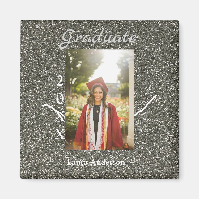 Íman Texto de classe de nome de adição de graduação de  (Frente)