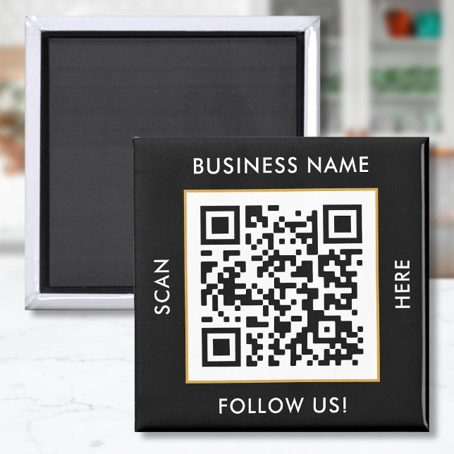 Íman Texto de código QR personalizado Modelo branco pre (Criador carregado)