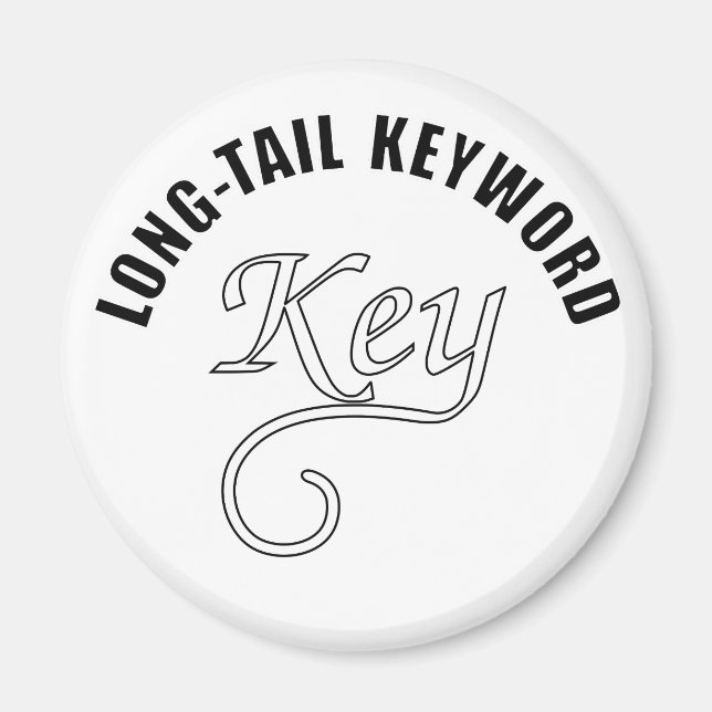 Íman Texto de Palavra-Chave de Longa Cauda (Frente)