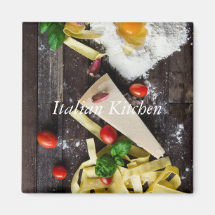 Íman Texto de Personalização da Comida Italiana