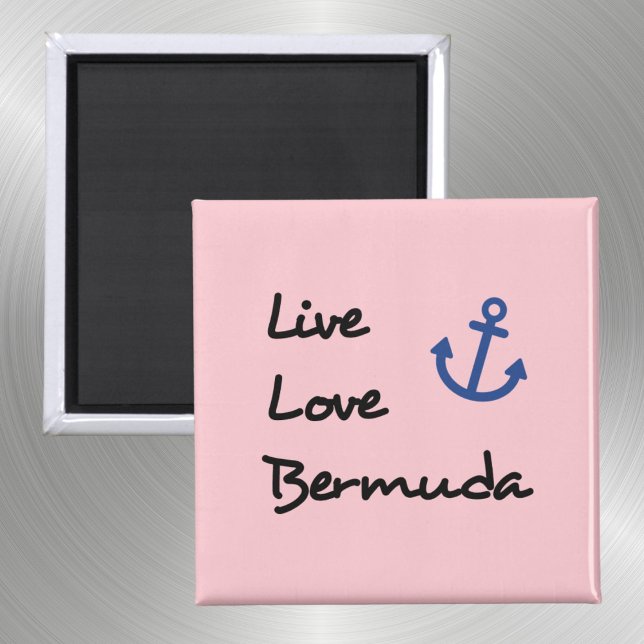 Íman Texto de Script do Live Love Bermuda com Âncora (Criador carregado)
