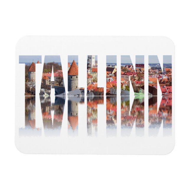 Íman texto de Tallinn composto de velho (Horizontal)