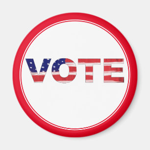 Íman Texto De Votação Em Cores De Sinalizador Vermelho