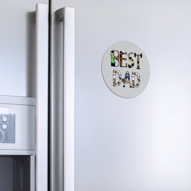 Íman Texto divertido do melhor Pai (Criador carregado)