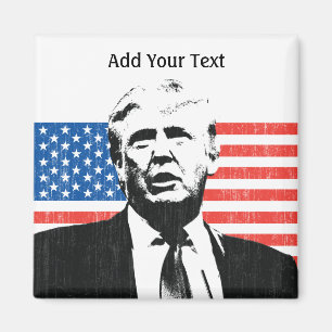 Íman Texto do costume da bandeira americana de Donald