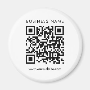 Íman Texto do logotipo de código QR para empresas perso