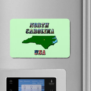 Íman Texto do Mapa da Carolina do Norte, Foto e Sinaliz
