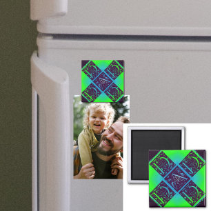 Íman Texto do Rico Pai Fundo azul verde