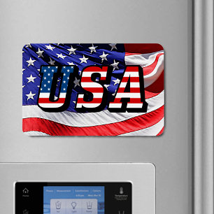 Íman Texto dos Estados Unidos Flexível Bandeira dos Est